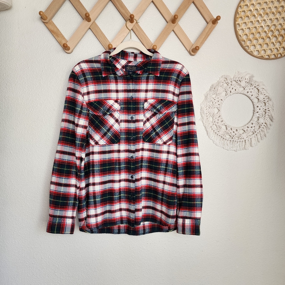 Pendleton Plaid Flannel Shirt In Red And Green Women's Small EUC